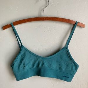 Patagonia teal floral jacquard barely everyday bra size medium